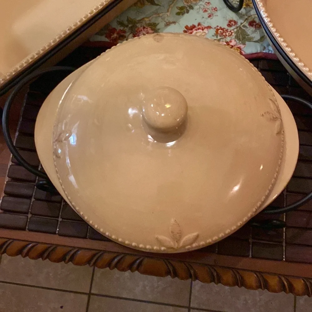 Debby Segura Designs 2005 set of 3 baking and serving dishes with serving racks